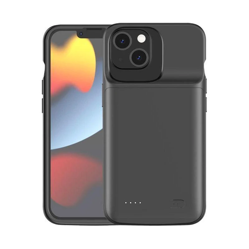 Black battery charging cover for iPhone 14